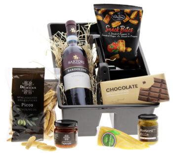 Wijn kerstpakket gevuld met leuke producten